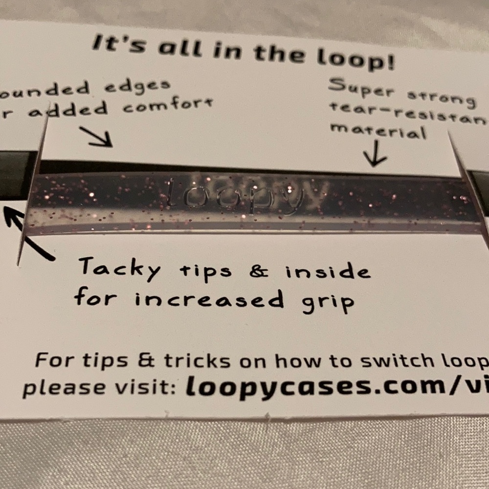 brand new rose gold sparkle clear loop